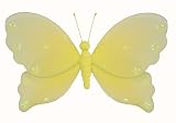 5 Yellow Jewel Butterfly nylon hanging ceiling wall baby nursery room wedding decor decoration