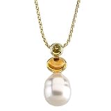 14K White or Yellow Gold Paspaley South Sea Cultured Pearl, Peridot and Citrine Pendant