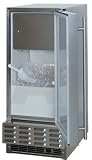 Marvel Outdoor Series 30IMTSSF 15 Outdoor Ice Maker with 35 lbs. Ice Storage, 35 lbs. Daily Production, Full Auto Defrost, Clear Gourmet Ice Cubes and Reversible Doors