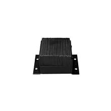 IWI Rubber Dock Bumper, Rectangular, Laminated, Horizontal Mount, 4 Holes, 12" Length, 36" Width, 12" Depth