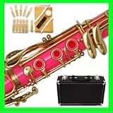 New PINK/GOLD B Flat Bb CLARINET Lazarro+11 REEDS