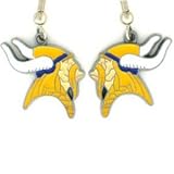NFL Logo Dangling Earrings - Minnesota Vikings