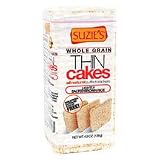 Suzie's Puffed Rice Thin Cakes, Lightly Salted, 4.9-Ounce Bags (Pack of 12)