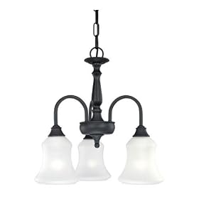 Thomas Lighting Winston Painted Bronze Three-Light Chandelier by Thomas Lighting