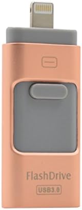 YiKaiEn 32GB USB 3.0 [Storage for iPhone] USB Flash Drive HD U Disk With OTG Head for Android/iPhone 7/7 Plus/SE/6S Plus/6S/6 Plus/6/5S/5/10C/iPad/iPod/PC/MAC (Orange)