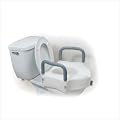 Deluxe Elevated Raised Toilet Seat with Removable Padded Arms