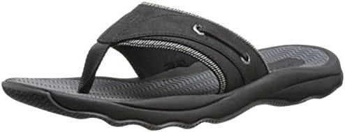 Sperry Top-Sider Men's Outer Banks Thong Fisherman Sandal, Black, 13 M US