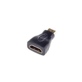 Black Female HDMI to Male Mini HDMI Adapter Connector Cable For HDTV, Home Theater, PlayStation 3