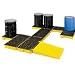 Eagle 1633 Yellow and Black Polyethylene Single Drum Modular Spill Platform with Grating, 2000 lbs Load Capacity, 26