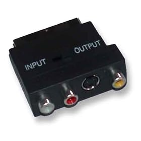 SWITCHABLE SCART VIDEO ADAPTER to 3 x PHONO or S-VIDEO SVHS