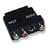 SWITCHABLE SCART VIDEO ADAPTER to 3 x PHONO or S-VIDEO SVHS