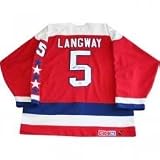 Rod Langway Autographed Replica Jersey (Wsh)
