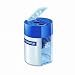 STAEDTLER, INC. Handheld Manual Double-Hole Cylinder Pencil Sharpener, Blue/Silver
