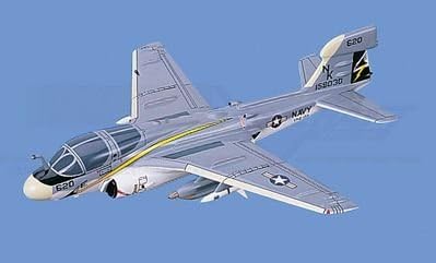 EA-6B   Prowler - Navy, Loaded Aircraft Model Mahogany Display Model / Toy. Scale: 1/48
