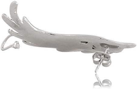 Leah And Kate Women's Silver Feather Ear Cuff