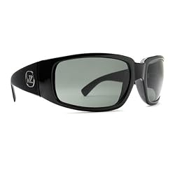 VON ZIPPER PAPA G BLACK GLOSS POLYCARBONATE POLARIZED PLASTIC SUNGLASSES