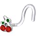Bioplast Red Cherry Gem Nose Screw Ring