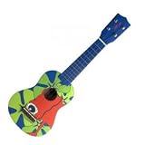 Traditional Soprano Ukulele With Frog Graphic Top, in Black Nylon Gigbag