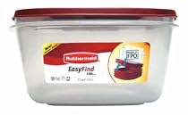 Rubbermaid 7J77 Easy Find Lid Rectangle 40-Cup Food Storage Container