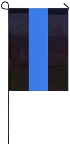 FlagCenter - Thin Blue Line 2.5 x 4 Foot House Banner with Black House Banner Stand