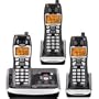 GE 25942EE3 5.8GHz Three Cordless Handset Phone System with Caller ID and Digital Answering System - Black
