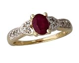 Antique Ruby and Diamond Ring 14K Yellow Gold