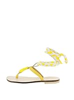 Dolceamore Chanclas al dedo (Amarillo / Blanco)