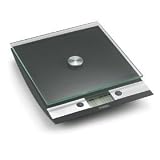 Polder KSC-303-95 Digital Glass Top Kitchen Scale, Black