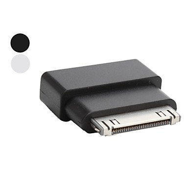 Apple 30-Pin Male to Female dock extender adapter for iPhone iPod and iPad (Assorted Colors) Lightning Sale --- COLOR:Black