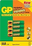 GP Rechargeable NiMH Accu AAA 4-pack blister, 1000 mAh (120.100AAAHCC4)