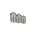 Old Dutch 411 Set 3 Antique Embossed Pewter Canisters 5.5Qt/4Qt/3Qt