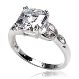 Asscher Marquis CZ Engagement Ring size 7 Emitations