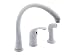 Delta 172-WHWF Waterfall Single-Handle Kitchen Faucet with Spray, White