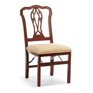 Set of Two Chippendale Pierced Back Folding Chairs - Frontgate