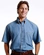 Men's Short Sleeve Cotton Denim Shirt 6.5 oz. by Harriton (Style# M550S)