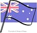 Flag - Paper 6in x 4in (pack of 6, on stick) - Australia