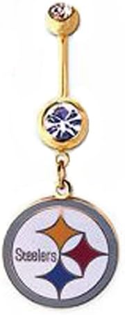 Pittsburgh Steelers Gold Plated Belly Button Ring