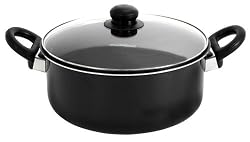 Proctor Silex 52011 Nonstick 5 Quart Covered Dutch Oven, Black