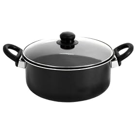 Proctor Silex 52011 Nonstick 5 Quart Covered Dutch Oven, Black