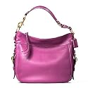 Coach Pink Orchid Leather Zoe Hobo Large Handbag Gold/Brass 12669