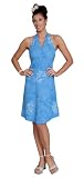Women's Summer Sundress with Halter Top by 1 World Sarongs in Hibiscus Design