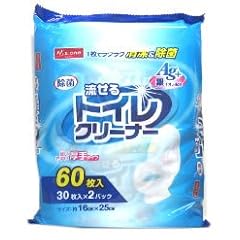 エムズワン 流せるトイレクリーナー 【厚手タイプ】 (30枚入り×2パック)