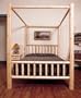 Cumberland Bay Canopy Bed - Twin (White Cedar) (84"L x 47"W x 80"H)