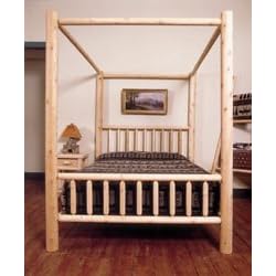 Old Adirondack - OA-271-D - Cumberland Bay Canopy Bed - White Cedar - Double by Adirondack Furniture