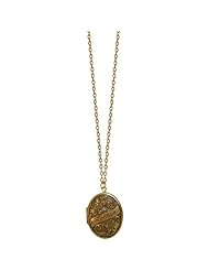 Victorian Style Floral Embossed Opening Locket Mother Locket. USA! Nickel Free!, in Antique Gold