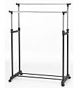 Proteam Double Clothes Rack, Black and Chrome