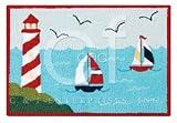22" x 34" Washable Rug, Lighthouse