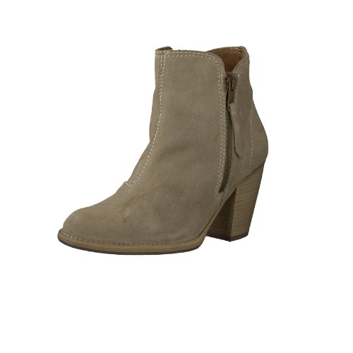 Bronx Damen Lederstiefelette (Beige, 38)
