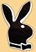 Playboy Merchandise - Bunny Shaped Couch Pillow (Size: 14'' x 20'')