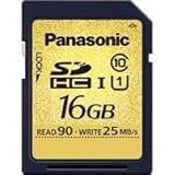 Panasonic UHS-1 Class 10 16GB SDHC Memory Card, 90MB/s Transfer Speed